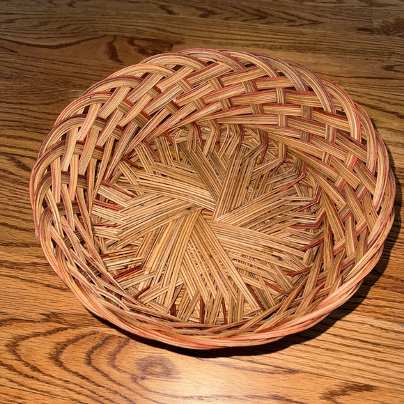 Handwoven Multicolor Basket 11x11 - Picture 2 of 2